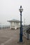 Swanage Pier in the mist, Dorset, England.