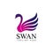 swans logo template design vector in isolated background