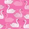 Swans. Seamless pattern. Template for design