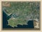 Swansea, Wales - Great Britain. High-res satellite. Labelled poi