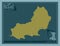 Swansea, Wales - Great Britain. Solid. Labelled points of cities