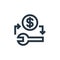 swap icon vector from web maintenance concept. Thin line illustration of swap editable stroke. swap linear sign for use on web and