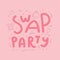 Swap party poster. Invitation flyer template, sharing concept, zero waste illustration