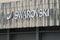 Swarofski brand name sign on stainless steel building exterior