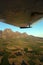 The Swartberg mountain range under a wing