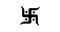 Swastik hindu religion symbol over white background