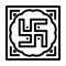 swastika hinduism line icon vector illustration