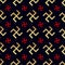 Swastika seamless pattern. Rotating cross