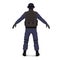 SWAT police officer on white. 3D illustration