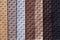 Swatch of leather textile brown and gray colors, background
