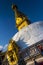 The Swayambhunath stupa under the blue sky , Kathmandu , Nepal