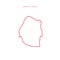 Swaziland editable outline map. Vector illustration