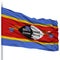 Swaziland Flag on Flagpole