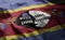 Swaziland Flag Rumpled Close Up