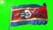 Swaziland flag seamless looping 3D rendering video. Beautiful textile cloth fabric loop waving