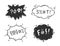 Swear word speech bubble set