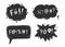 Swear word speech bubble set