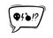 Swearing speech bubble censored with symbols. Hand drawn swear words in text bubble to express dissatisfaction and bad