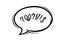Swearing speech bubble censored with symbols. Hand drawn swear words in text bubble to express dissatisfaction and heart