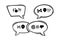 Swearing speech bubbles censored with symbols. Hand drawn swear words in text bubbles to express dissatisfaction and bad