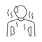 sweat perspiration human line icon vector illustration