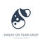 sweat or tear drop icon in trendy design style. sweat or tear drop icon isolated on white background. sweat or tear drop vector