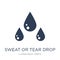 Sweat or tear drop icon. Trendy flat vector Sweat or tear drop i