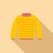 Sweater knit icon flat vector. Wool yarn