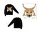 Sweater with lynx intarsia
