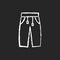 Sweatpants chalk white icon on dark background