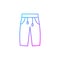 Sweatpants gradient linear vector icon