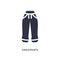 sweatpants icon on white background. Simple element illustration from clothes concept