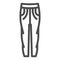 Sweatpants line icon, sports clothes concept, sports trousers sign on white background, pants icon in outline style for