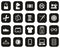 Sweatshop Factory Icons White On Black Flat Design Set Big