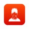 Sweaty man icon digital red