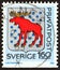 SWEDEN - CIRCA 1983: A stamp printed in Sweden shows Gastrikland coat of arms, circa 1983.