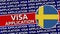 Sweden Circular Flag with Visa Application Titles