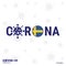 Sweden Coronavirus Typography. COVID-19 country banner