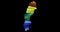 Sweden country shape territory outline with LGBT rainbow flag background waving animation. Concept of the situation with