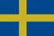 Sweden fabric flag