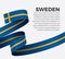 Sweden flag for decorative.Vector background