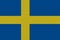 Sweden flag painted on paper