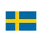 Sweden flag pixel art cartoon retro game style