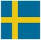 Sweden flag - Scandinavian country in Northern Europe