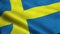 Sweden flag seamless looping waving animation