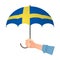 Sweden flag umbrella