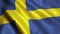 Sweden Flag Video Footage Animation - 4K