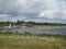 Sweden Halmstad Water Houses sailing boats summer cloud grass grey