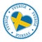 Sweden heart badge.