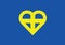 Sweden heart shape love symbol national flag
